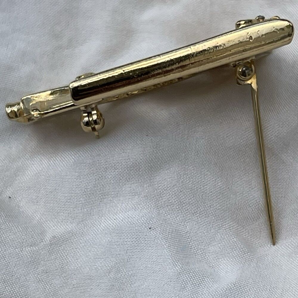 Vintage Trifari Antique Car Rolls Royce Brooch Pin Signed Gold Tone Figural - Picture 5 of 7